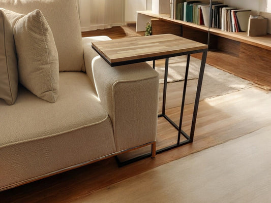 Side　Table　幅50㎝　【アイアン＆ウッド】インダストリアルなサイドテーブル／モダンリビング／店舗什器／モダンインテリア